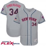 Camiseta Beisbol Hombre New York Mets 2017 Estrellas y Rayas Noah Syndergaard Gris Flex Base