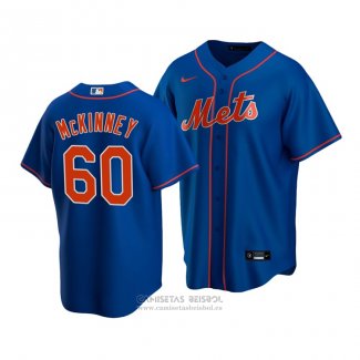 Camiseta Beisbol Hombre New York Mets Billy Mckinney Replica Azul