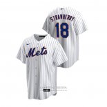 Camiseta Beisbol Hombre New York Mets Darryl Strawberry Replica Primera Blanco