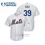 Camiseta Beisbol Hombre New York Mets Edwin Diaz Cool Base Primera Blanco