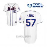 Camiseta Beisbol Hombre New York Mets Kevin Long 57 Blanco Alterno Cool Base