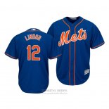 Camiseta Beisbol Hombre New York Mets Royal Francisco Lindor Cool Base Azul