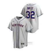 Camiseta Beisbol Hombre New York Mets Steven Matz Replica Road Gris
