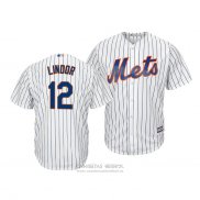 Camiseta Beisbol Hombre New York Mets Francisco Lindor Cool Base Blanco