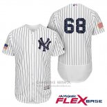 Camiseta Beisbol Hombre New York Yankees 2017 Estrellas y Rayas Dellin Betances Blanco Flex Base
