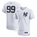 Camiseta Beisbol Hombre New York Yankees Aaron Judge Primera Elite Blanco