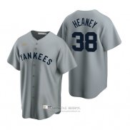 Camiseta Beisbol Hombre New York Yankees Andrew Heaney Cooperstown Collection Road Gris