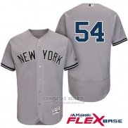 Camiseta Beisbol Hombre New York Yankees Aroldis Chapman Gris Autentico Collection Flex Base