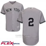 Camiseta Beisbol Hombre New York Yankees Derek Jeter Autentico Collection Flex Base Gris