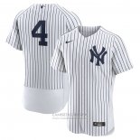 Camiseta Beisbol Hombre New York Yankees Lou Gehrig Primera Autentico Retired Blanco