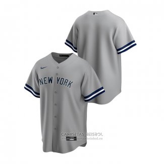 Camiseta Beisbol Hombre New York Yankees Replica Road Gris