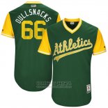 Camiseta Beisbol Hombre Oakland Athletics 2017 Little League World Series Ryan Dull Verde