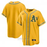 Camiseta Beisbol Hombre Oakland Athletics Alterno Replica Oro