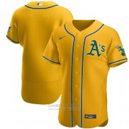 Camiseta Beisbol Hombre Oakland Athletics Autentico Oro