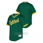 Camiseta Beisbol Hombre Oakland Athletics Cooperstown Collection Mesh Wordmark V-Neck Verde