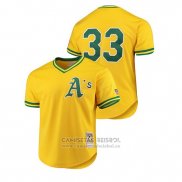 Camiseta Beisbol Hombre Oakland Athletics Jose Canseco Cooperstown Collection Mesh Batting Practice Oro