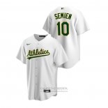 Camiseta Beisbol Hombre Oakland Athletics Marcus Semien Replica Primera Blanco