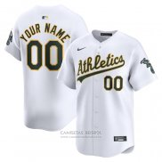 Camiseta Beisbol Hombre Oakland Athletics Primera Limited Personalizada Blanco