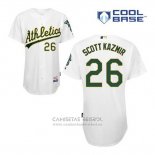 Camiseta Beisbol Hombre Oakland Athletics Scott Kazmir 26 Blanco Primera Cool Base