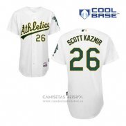 Camiseta Beisbol Hombre Oakland Athletics Scott Kazmir 26 Blanco Primera Cool Base