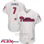 Camiseta Beisbol Hombre Philadelphia Phillies 2017 Estrellas y Rayas Maikel Franco Blanco Flex Base