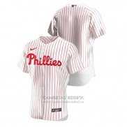 Camiseta Beisbol Hombre Philadelphia Phillies Autentico Blanco