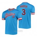 Camiseta Beisbol Hombre Philadelphia Phillies Bryce Harper Cooperstown Collection Stitches Azul
