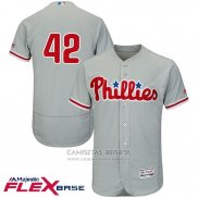 Camiseta Beisbol Hombre Philadelphia Phillies Jackie Robinson Gris Flex Base