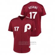 Camiseta Beisbol Hombre Philadelphia Phillies Rhys Hoskins 1979 Saturday Night Special Autentico Rojo