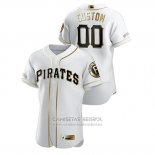 Camiseta Beisbol Hombre Pittsburgh Pirates Personalizada Golden Edition Autentico Blanco