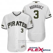 Camiseta Beisbol Hombre Pittsburgh Pirates Sean Rodriguez Blanco 2018 Primera Alterno Flex Base