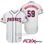 Camiseta Beisbol Hombre San Diego Padres 2017 Estrellas y Rayas Kevin Quackenbush Blanco Flex Base