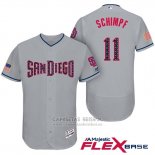 Camiseta Beisbol Hombre San Diego Padres 2017 Estrellas y Rayas Ryan Schimpf Gris Flex Base
