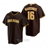 Camiseta Beisbol Hombre San Diego Padres Jake Marisnick Replica Road Marron