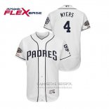 Camiseta Beisbol Hombre San Diego Padres Wil Myers 150th Aniversario Patch Flex Base Blanco
