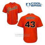 Camiseta Beisbol Hombre San Francisco Giants Dave Dravecky 43 Naranja Alterno Cool Base