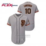 Camiseta Beisbol Hombre San Francisco Giants Evan Longoria Autentico Flex Base Gris