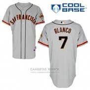 Camiseta Beisbol Hombre San Francisco Giants Gregor Blanco 7 Gris Cool Base