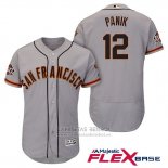 Camiseta Beisbol Hombre San Francisco Giants Joe Panik Gris Flex Base