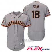 Camiseta Beisbol Hombre San Francisco Giants Matt Cain Gris Flex Base