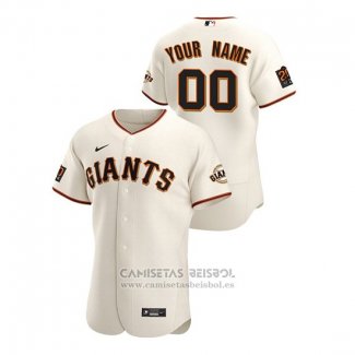 Camiseta Beisbol Hombre San Francisco Giants Personalizada Autentico Nike Blanco