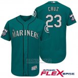 Camiseta Beisbol Hombre Seattle Mariners 23 Nelson Cruz Verde 2017 Flex Base