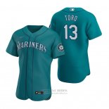 Camiseta Beisbol Hombre Seattle Mariners Abraham Toro Autentico Alterno Verde