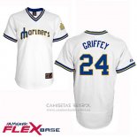 Camiseta Beisbol Hombre Seattle Mariners Ken Griffey Autentico Collection Flex Base Blanco
