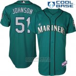 Camiseta Beisbol Hombre Seattle Mariners Randy Johnson Collection Verde Cool Base Jugador