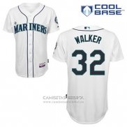 Camiseta Beisbol Hombre Seattle Mariners Taijuan Walker 32 Blanco Primera Cool Base