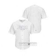 Camiseta Beisbol Hombre Tampa Bay Rays 2019 Players Weekend Replica Blanco1