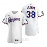Camiseta Beisbol Hombre Texas Rangers Dj Peters Autentico Primera Blanco
