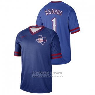 Camiseta Beisbol Hombre Texas Rangers Elvis Andrus Cooperstown Collection Legend Azul