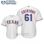 Camiseta Beisbol Hombre Texas Rangers Robinson Chirinos Cool Base Primera Blanco